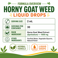 Gouttes liquides de Horny Goat Weed en gros – Complément de Horny Goat Weed pour l'énergie et la santé osseuse
