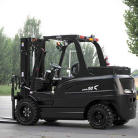 Pemasok Cina Forklift kecil baterai 5 Ton Heli Forklift sepenuhnya listrik dengan pengisi daya termasuk