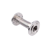 Tuyau flexible métallique tressé en acier inoxydable 304 à brides DN15-DN400 PN16, joint d'expansion anti-vibration pour eau, huile, gaz