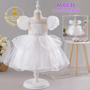 FSMKTZ Abito da Principessa in Raso con Fiori per Bambine, Vestito Formale da Damigella per Ragazze di 6 Anni, Cerimonia di Laurea - Product Image 6