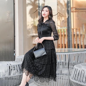 2020 nueva llegada venta al por mayor plisado Casual ropa Plus tamaño vestido de las mujeres - Product Image 6
