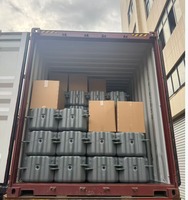 Plateforme flottante pour ponton en HDPE de haute qualité, plateforme océanique 500*500*400mm, bleu/orange/gris, flotteur pour ponton