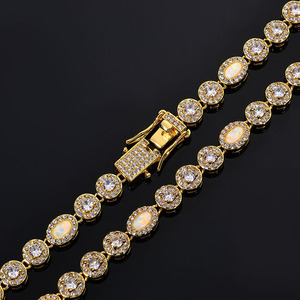 สร้อยคอเงินแท้ 925 ประดับมอสซาไนต์ทรงลูกปัด ดีไซน์ฮิปฮอป หรูหรา ระดับ VVS สำหรับผู้ชายและผู้หญิง เครื่องประดับสุดหรู - Product Image 3