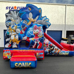 <span class=keywords><strong>Sonic</strong></span> chủ đề các <span class=keywords><strong>HEDGEHOG</strong></span> Inflatable nhà trả lại <span class=keywords><strong>Sonic</strong></span> unisex Bouncer nhảy lâu đài với Slide Combo lâu đài bouncy - Product Image 4