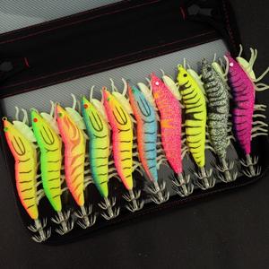 Hameçon lumineux pour crevettes artificielles Multi-Specification Soft Foot Wooden Shrimp Bait Fishing Lures - Product Image 1