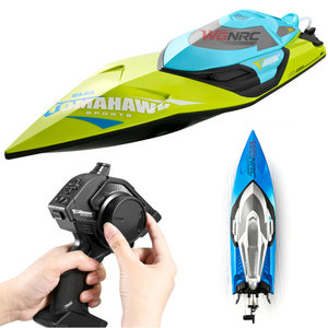 Радиоуправляемая лодка WGNRC S2 <span class=keywords><strong>2</strong></span>.4 ГГц, профессиональная, водонепроницаемая, для гонок, скорость 70 км/ч, с LED-подсветкой - Product Image 1