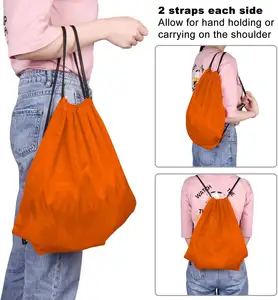 Özel ucuz Polyester İpli çanta spor spor çekmek ipli çantalar spor büzmeli sırt çantası