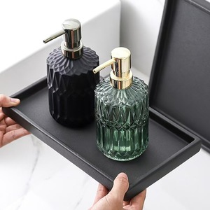 Soap Bottle Tray Vanity Trays Bamboo Bathroom Tray <strong>Bath</strong> Room <strong>Accessories</strong> - Product Image 6