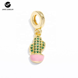 Thời trang Pan làm ra-phong cách mạ vàng men Mặt dây chuyền quyến bóng-phải-có cho <span class=keywords><strong>Charm</strong></span> Vòng Tay & DIY Thủ công mỹ nghệ - Product Image 4