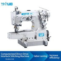 YS-600-01CB cinq fils informatisé entraînement Direct Interlock Machine à coudre aiguille unique plat-lit nouvelle condition moteur tissu