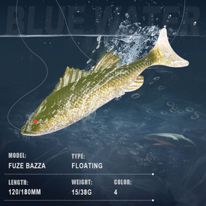 Leurre de <span class=keywords><strong>pêche</strong></span> souple en PVC, appât souple pour la <span class=keywords><strong>pêche</strong></span> en eau salée, pour poisson, bar, saumon, brochet, carpe, thon, zander, bar de mer - Product Image 3