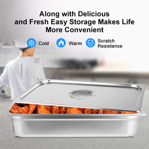 Nhà Máy Outlet tùy biến tiêu chuẩn cao tùy chỉnh 1/2 gastronorm Chảo thép không gỉ gn Pan <span class=keywords><strong>container</strong></span> thực phẩm - Product Image 3