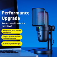 Microphone USB bon marché cardioïde Support Microphone Studio Microphone USB pour bureau