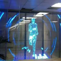 Écran d'affichage numérique LED 3D transparent et flexible P16 pour affichage numérique en extérieur, centre commercial, aéroport, publicité, magasin de détail