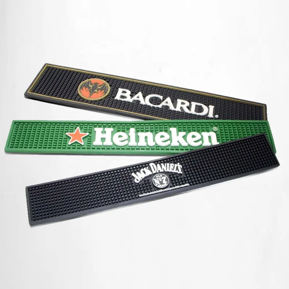 Heinekenn Tùy Chỉnh Rolls Bia Cho Bảng Vòng Tròn Cao Su Mats Bán Buôn Bar Bia Mat Counter Mat Bar