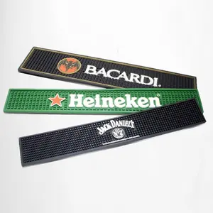 Heinekenn custom rolls beer for table circle rubber mats wholesale bar beer mat counter mat bar