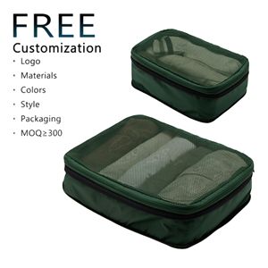 Set di Cubi Organizzatori per Valigie in Poliestere Leggero, Cubi per Imballaggio alla Moda con Cerniera per Viaggi - Product Image 1