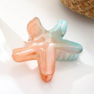 Pinces à cheveux élégantes en forme d'étoile de mer, couleurs unies, grandes pinces à cheveux, pinces à cheveux léopard, pinces à cheveux pour femmes - Product Image 6