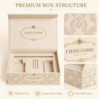 Boîte cadeau magnétique personnalisée en or vintage, élégante, rigide, style livre, emballage d'aromathérapie, coffret de diffuseur de parfum de luxe
