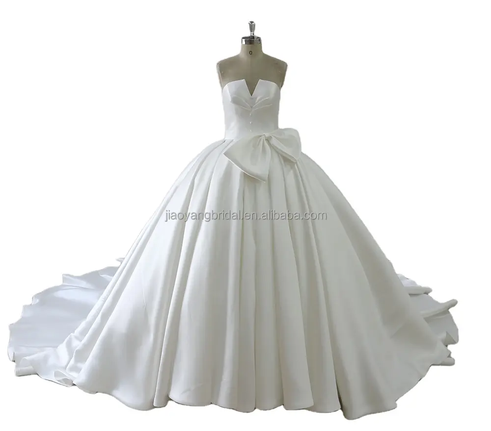 Princess Cut Ivory Wedding Dress for Girls Modern A-Line Floor-Length wedding dresses with butterflies