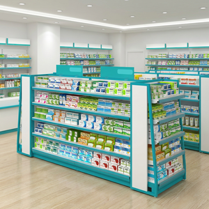 Étagères de présentation pharmaceutiques robustes et écologiques, simples ou double face, réglables, pour pharmacies, faciles à assembler - Product Image 2