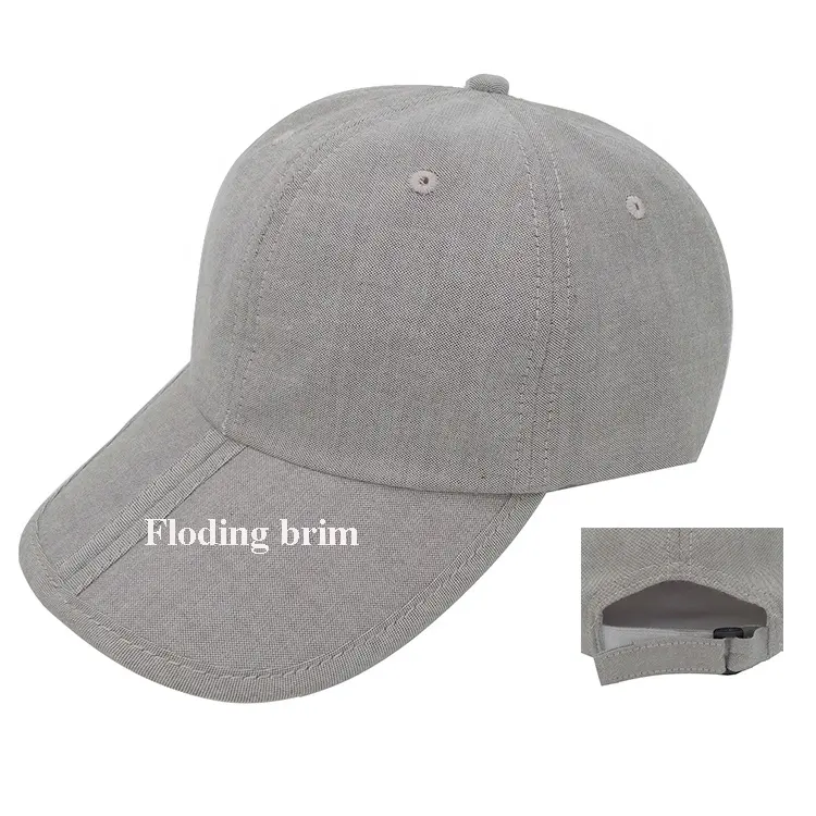 Unstructured fold brim women man dad hat blank baseball hats running sports distressed cap with adjustable strap