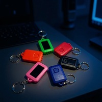 Senter Gantungan Kunci Tenaga Surya 3 LED Aluminium Mini Baterai Lithium Isi Ulang IP65 Lampu Darurat Daya Tahan 5 Jam