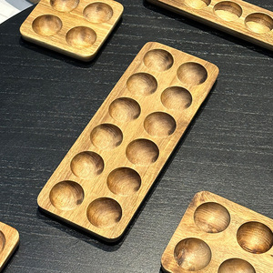 Solid Wood Egg Tray 4 Compartment Stackable <b>Kitchen</b> Egg Storage Rack For Refrigerator Use - Product Image 3