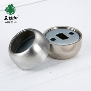Wukeshu Ball Flange Seat 25mm Stainless Steel Wall Mount <b>Wardrobe</b> <b>Hardware</b> - Product Image 2