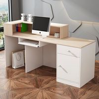 Comptoir de Caisse de Luxe pour Bureau, Réception en Forme de L pour Magasin, Petit Bureau d'Accueil pour Salon de Beauté