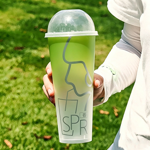 Custom Printing logo 90mm16oz 22oz BPA Free Disposable Paper <b>Cup</b> Clear Frosted Hot Cold Bubble Tea PP <b>Plastic</b> <b>Cups</b> with Lid - Product Image 1