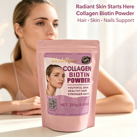 Gummies OEM au collagène et biotine, complément halal éclaircissant pour la peau, capsules de collagène en poudre, sirop de gummies pour la peau