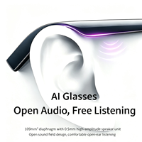 Lunettes audio IA à oreille ouverte avec haut-parleurs stéréo intégrés 5.4, double microphone, traduction en temps réel, réduction du bruit, magnétiques