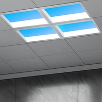 Plafonnier LED intelligent à lumière du soleil artificielle pour intérieur, faux puits de lumière Coelux, panneau lumineux ciel bleu nuageux, moderne, 2200K-10000K