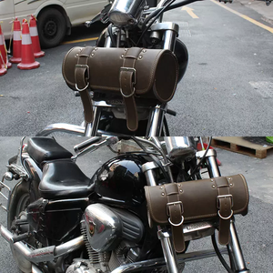 Sac à outils latéral en cuir pour moto, marron, pour <span class=keywords><strong>Harley</strong></span> <span class=keywords><strong>Chopper</strong></span> Bobber 883 1200 - Product Image 6