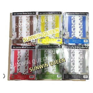 Venta al por mayor de alta calidad 7 Uds ojales de impresión cortinas de ventana confeccionadas con Fundas de cojín a juego para la sala de estar - Product Image 3