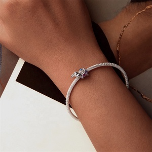 Youchuang Bán Buôn Đồ Trang Sức Làm Phụ Kiện 3D Quyến Rũ Hạt Bạc 925 Khắc Tùy Chỉnh Vòng Đeo Tay Dễ Thương Voi Men Quyến Rũ - Product Image 2