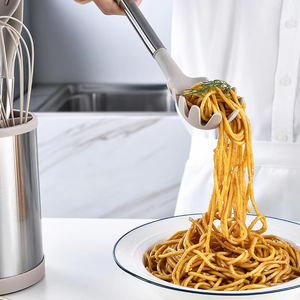 Non-stick Silicone Cookware Kitchen <strong>Tools</strong> Utensils Set with Stainless Steel Handle with Spatulas Turners Spoon Pasta Fork - Product Image 6