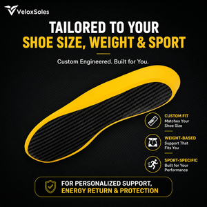 Carbon Fiber Gel Insoles with EVA Layer for Maximum Shock Absorption and Arch Support in Sports <b>Shoes</b> - Product Image 3