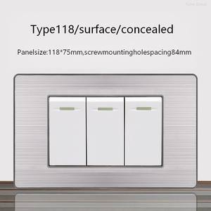 Interruptor de acero inoxidable de 16A, interruptor eléctrico de pared estándar, interruptor eléctrico de 1 vía y 2 vías, interruptor eléctrico bidireccional. - Product Image 5