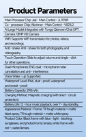 Occhiali Intelligenti con Traduzione AI per Viaggi, Fotocamera 13MP, Trasferimento WiFi, Risposta alle Chiamate, Microfono ENC, Impermeabili IP66, 37g, Lunga Durata della Batteria
