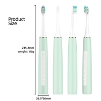 Voyage Portable IPX7 adulte minuterie nettoyage Oral blanchiment des dents brosse à dents poils souples Rechargeable sonique brosse à dents électrique BS62