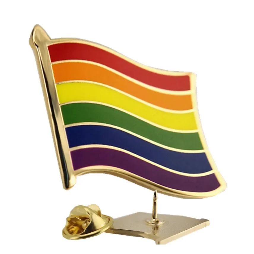 Promosi hadiah kustom Pin logam Logo 3D bros emas tembaga pakaian bendera Enamel Pin lencana