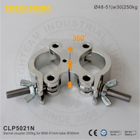 Klem Truss TECH TEAM CLP5081 Perak/Warna-warni Bersertifikasi CE/TUV, Tinggi Dapat Disesuaikan, Ringan, untuk Lampu Moving Head, Lampu Par, dan Truss