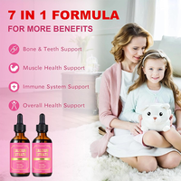 Complément alimentaire liposomal végétalien OEM à marque privée 1200mg de citrate de calcium en gouttes pour enfants, soutien osseux et immunitaire avec magnésium, zinc et D3/K2