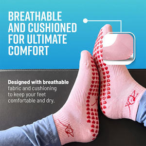 Chaussettes de yoga BiLu OEM antidérapantes en coton pour le Pilates, idéales pour les marques de sport et la vente au détail - Product Image 3