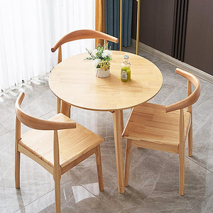 Silla de Comedor con Acabado de Madera Natural, Respaldo, Estilo Escandinavo Moderno, Muebles para el Hogar y Restaurantes - Product Image 3