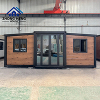 Casa Container Pieghevole Espandibile a Doppia Ala di Lusso a Basso Costo, 3-5 Camere da Letto, Ufficio, Casa Prefabbricata Modulare, Case Modulari