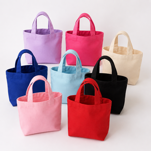 Bolsa de Lona Pequeña Ecológica Personalizada, Suministro de Fábrica, Linda Bolsa de Lona Mini para Almacenamiento al por Mayor, Bolsa de Mano de Algodón para Boutique, Fiestas Infantiles - Product Image 3