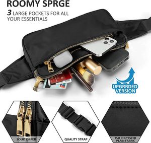 Vente en gros de sac banane unisexe multi-poches avec logo personnalisé, ceinture étanche, sac à fermeture éclair pour randonnée, cyclisme, décontracté - Product Image 3